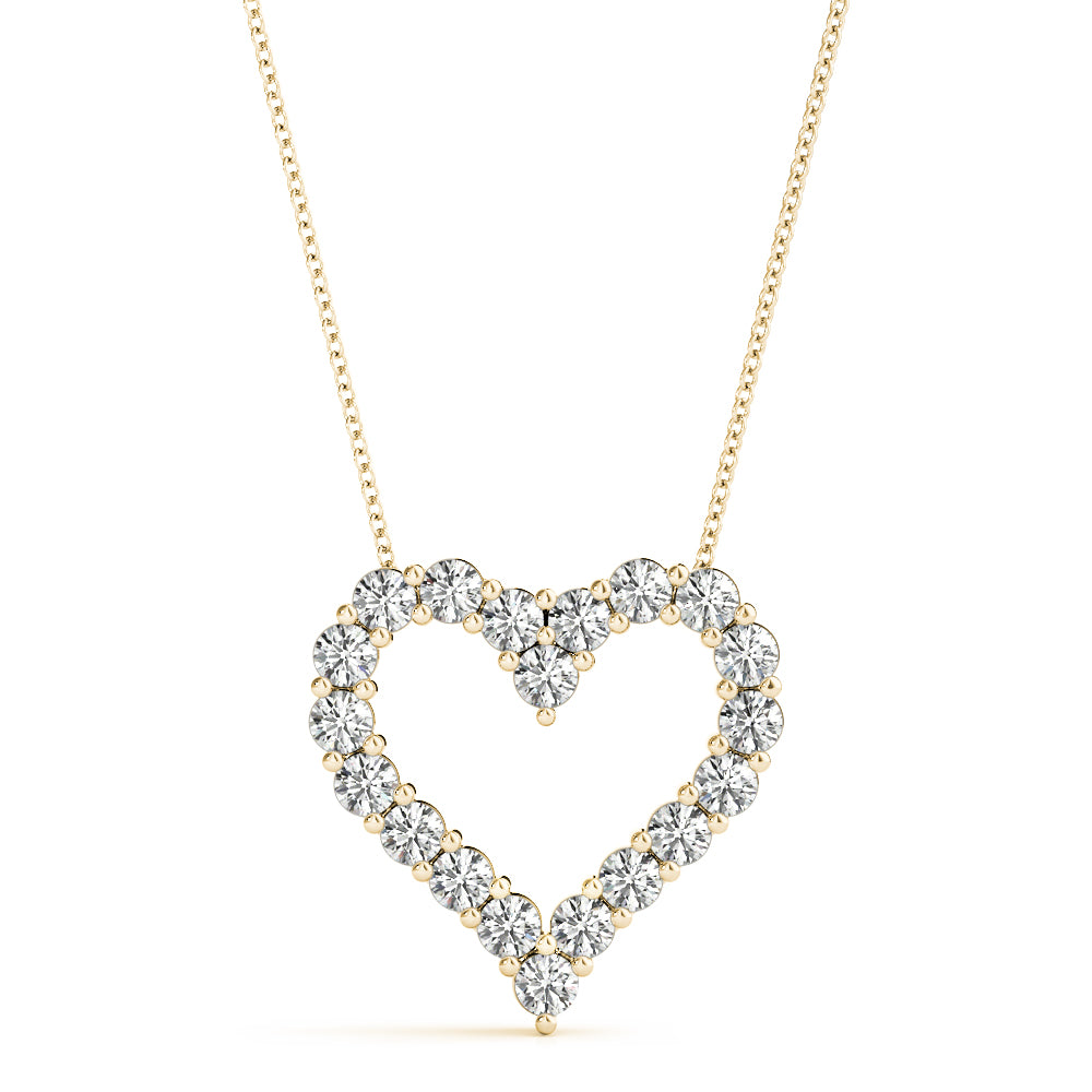 14k gold heart-shaped pendant with Lovinity diamonds, symbolizing love and meaningful connections.
