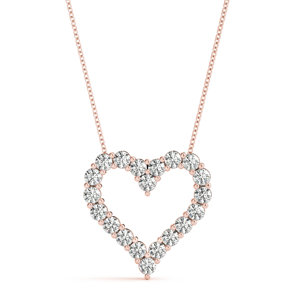 14k gold heart-shaped pendant with Lovinity diamonds, symbolizing love and meaningful connections.