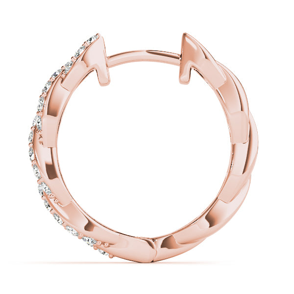14k gold diamond infinity hoop earrings with intertwined curves from the Unity Collection.