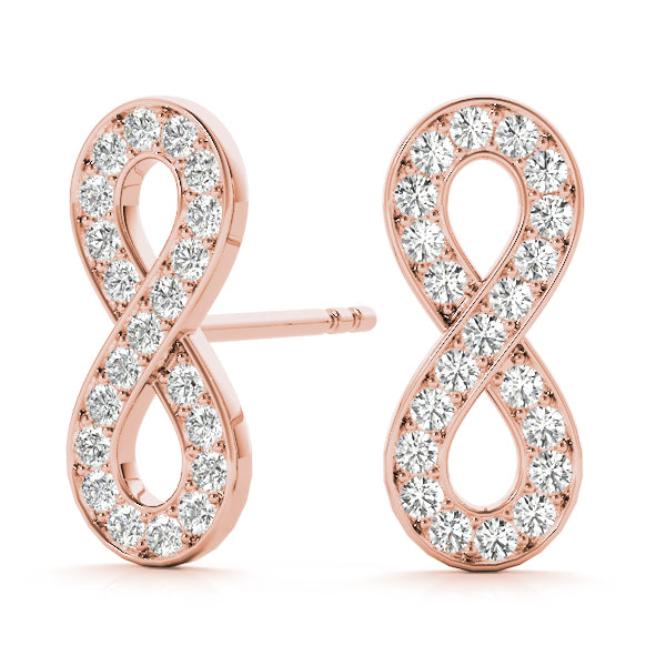 14k white gold infinity diamond earrings from Lovinity’s Unity Collection, symbolizing eternal love and boundless connection.