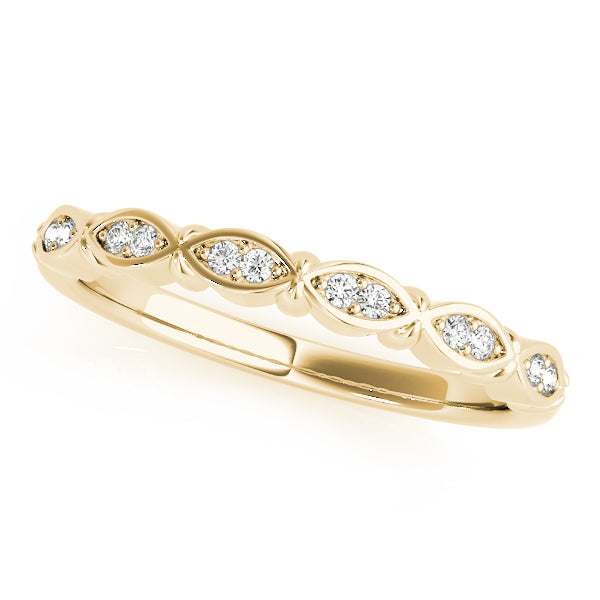 14k gold band with marquise-shaped Lovinity Diamonds, symbolizing protection and connection.