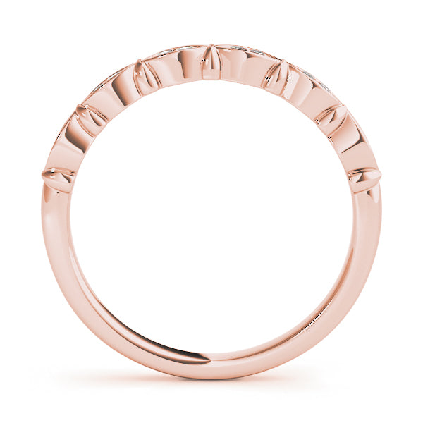 14k gold band with marquise-shaped Lovinity Diamonds, symbolizing protection and connection.