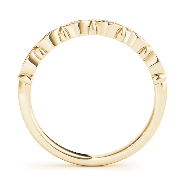 14k gold band with marquise-shaped Lovinity Diamonds, symbolizing protection and connection.