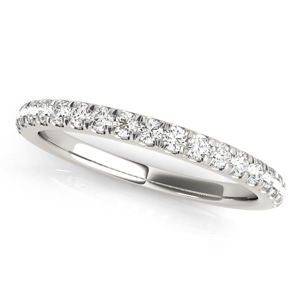 14k gold half-eternity band set with lab-grown diamonds, symbolizing enduring love and commitment.