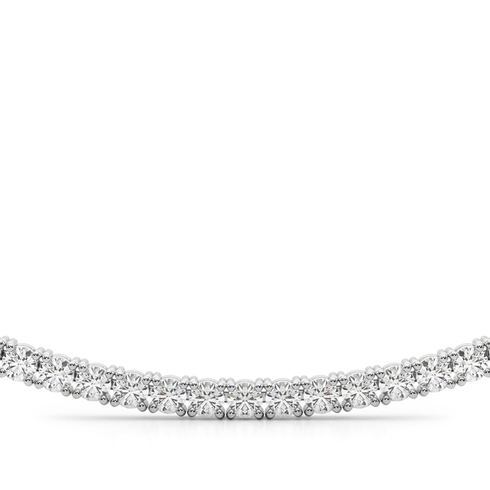 14k gold lab-grown diamond necklace with a single row of sparkling diamonds set on a delicate chain.