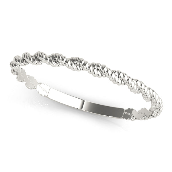 14k gold braided band symbolizing love and unity with a delicate design.