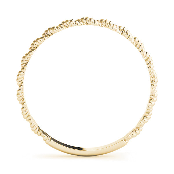 14k gold braided band symbolizing love and unity with a delicate design.