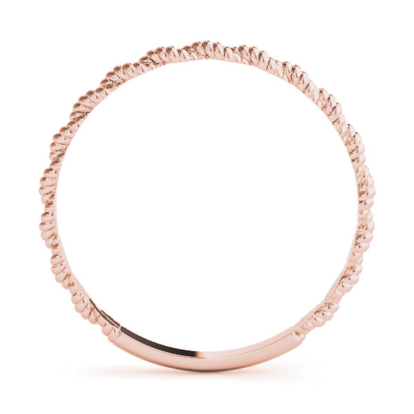 14k gold braided band symbolizing love and unity with a delicate design.