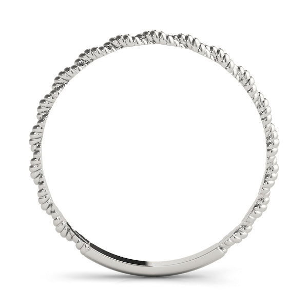 14k gold braided band symbolizing love and unity with a delicate design.