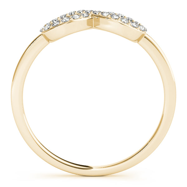 Elegant Infinite Love Diamond Ring with an infinity symbol design.