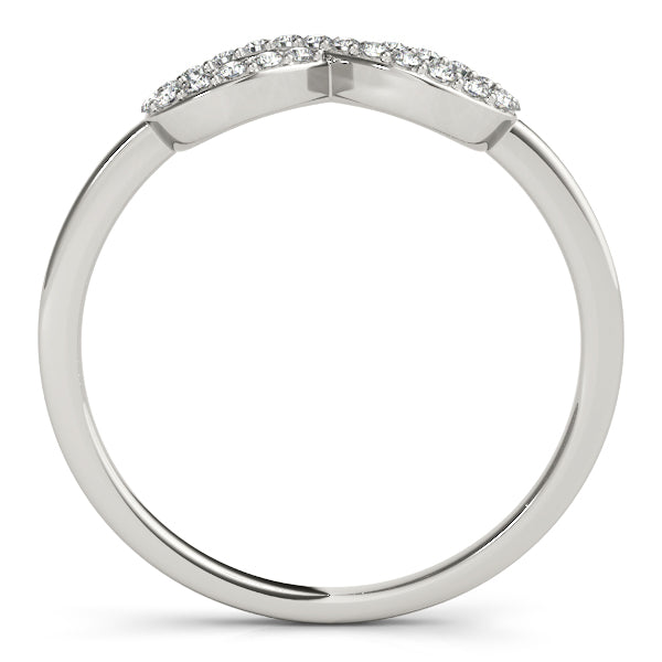 Elegant Infinite Love Diamond Ring with an infinity symbol design.
