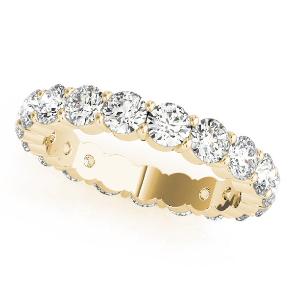 14k gold Eternal Elegance Band with lab-grown diamonds in a continuous radiant design for stacking or solo wear.