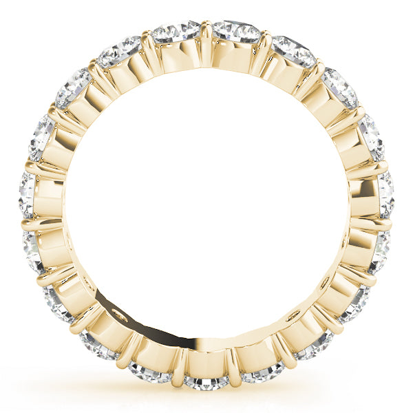 14k gold Eternal Elegance Band with lab-grown diamonds in a continuous radiant design for stacking or solo wear.