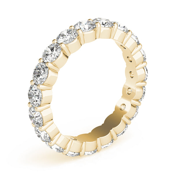 14k gold Eternal Elegance Band with lab-grown diamonds in a continuous radiant design for stacking or solo wear.