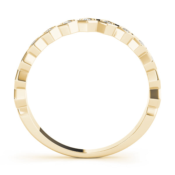 14k gold hexagonal diamond ring inspired by sacred geometry, symbolizing strength and resilience.