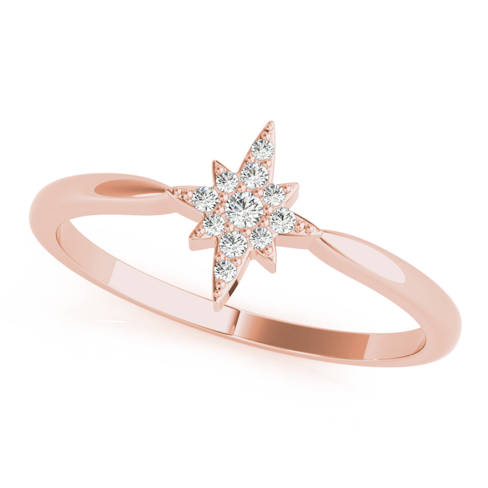 14k gold starburst ring with lab-grown diamonds, symbolizing life’s passion, energy, and brilliance.