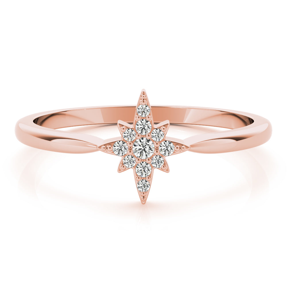 14k gold starburst ring with lab-grown diamonds, symbolizing life’s passion, energy, and brilliance.