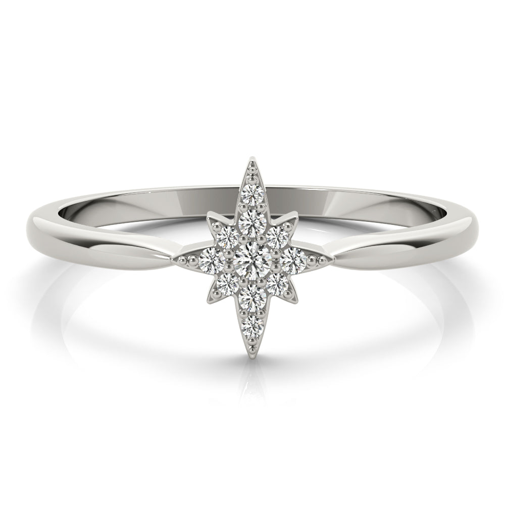 14k gold starburst ring with lab-grown diamonds, symbolizing life’s passion, energy, and brilliance.