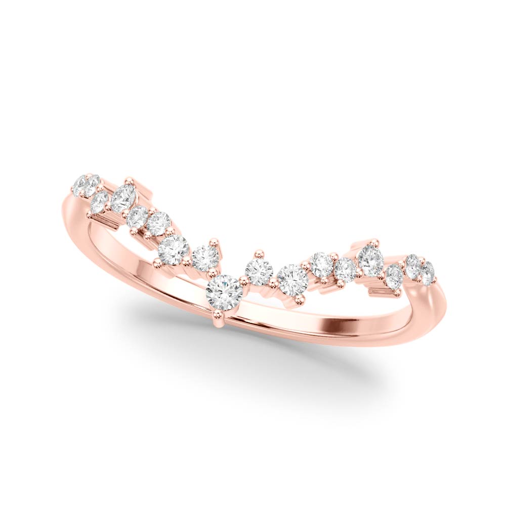 14k Gold Branch Diamond Band with Nature-Inspired Design and Lab-Grown Diamonds.