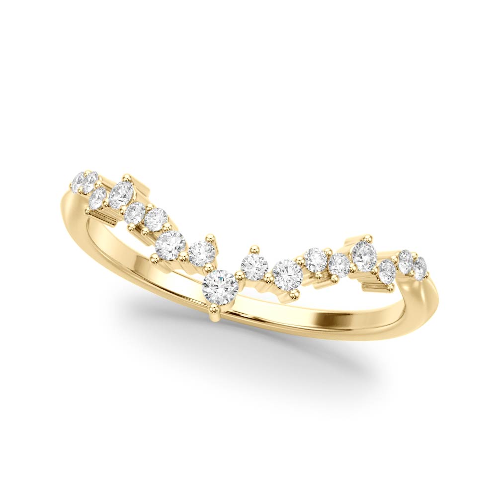14k Gold Branch Diamond Band with Nature-Inspired Design and Lab-Grown Diamonds.