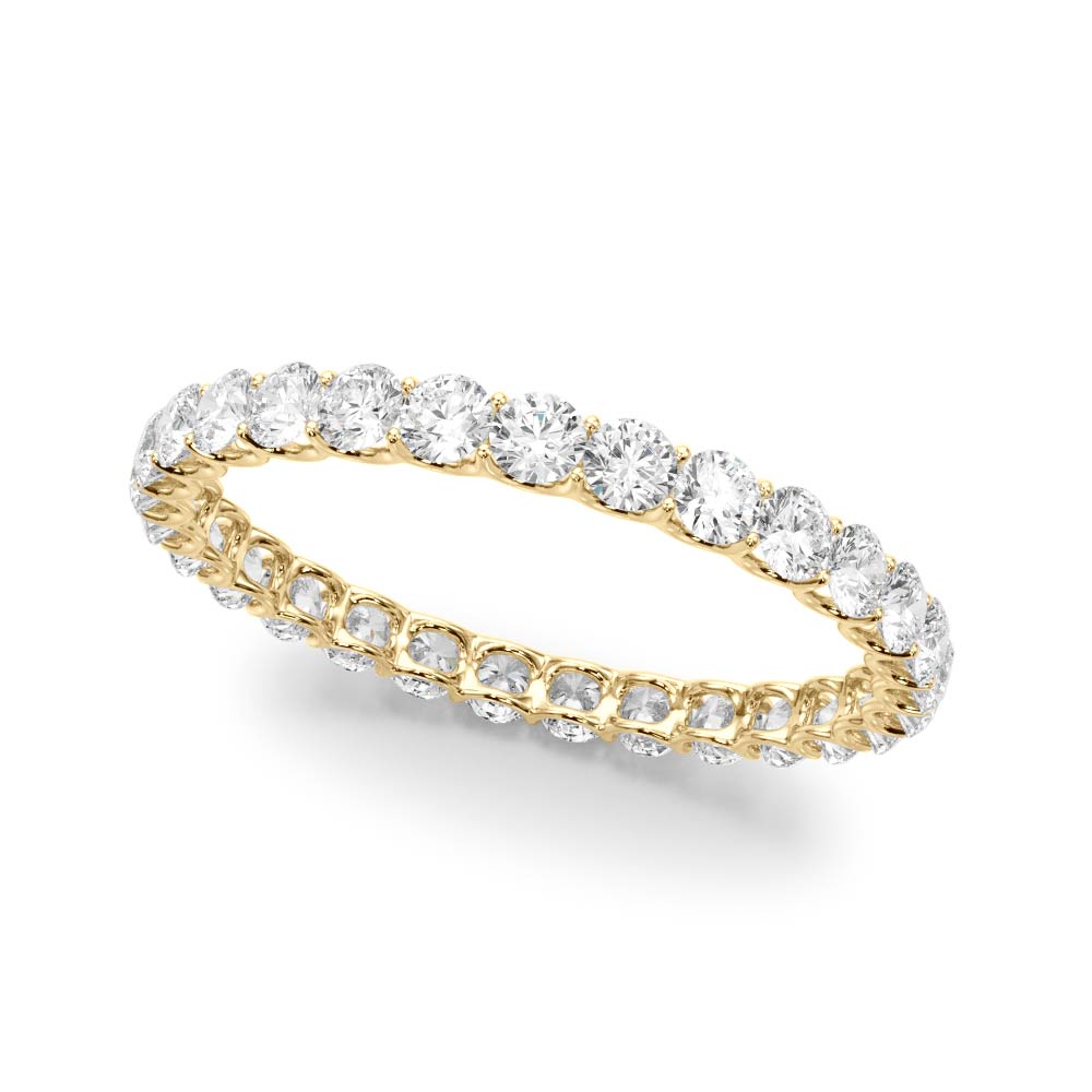 14k gold Eternal Elegance Band with lab-grown diamonds in a slim, versatile design for stacking or solo wear.