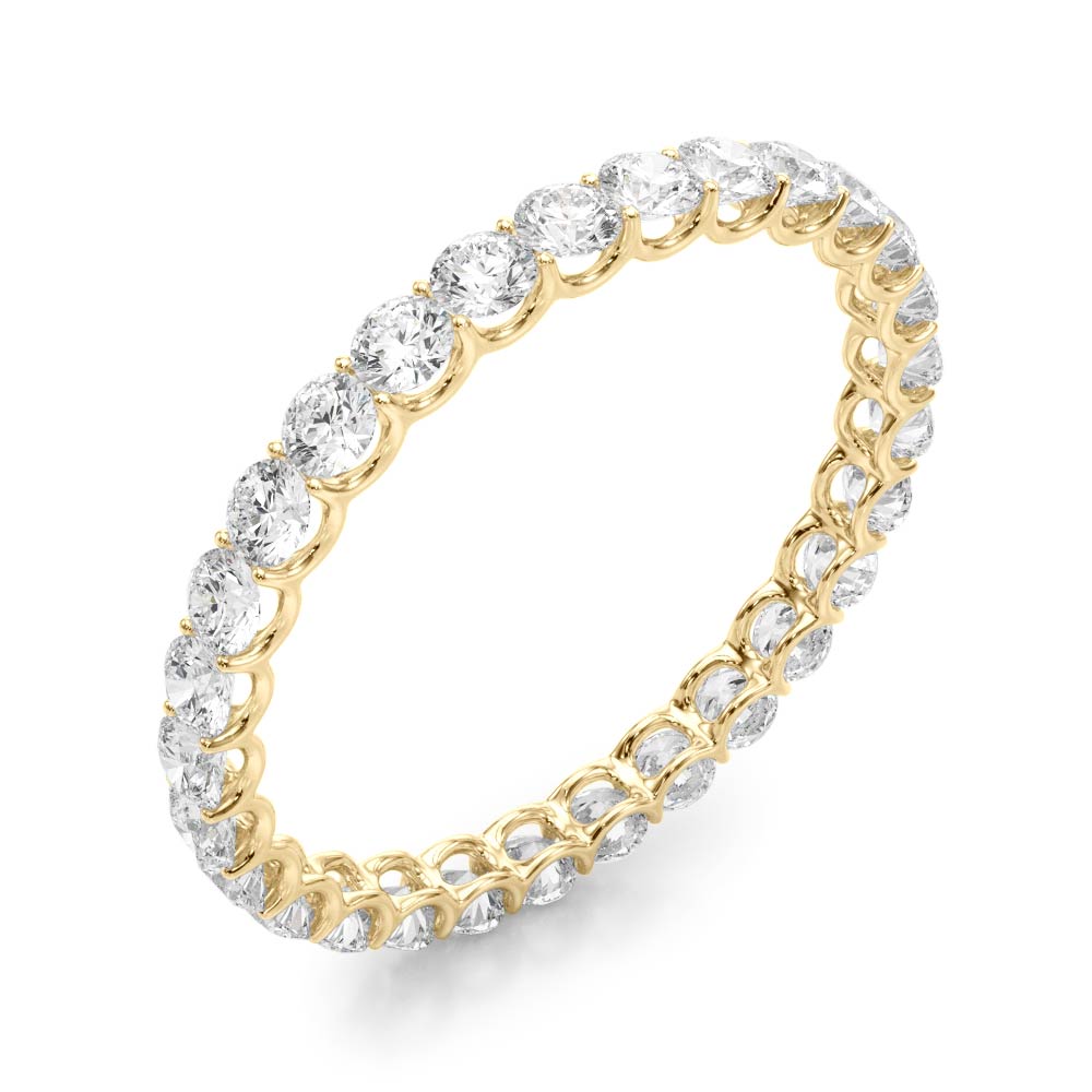 14k gold Eternal Elegance Band with lab-grown diamonds in a slim, versatile design for stacking or solo wear.