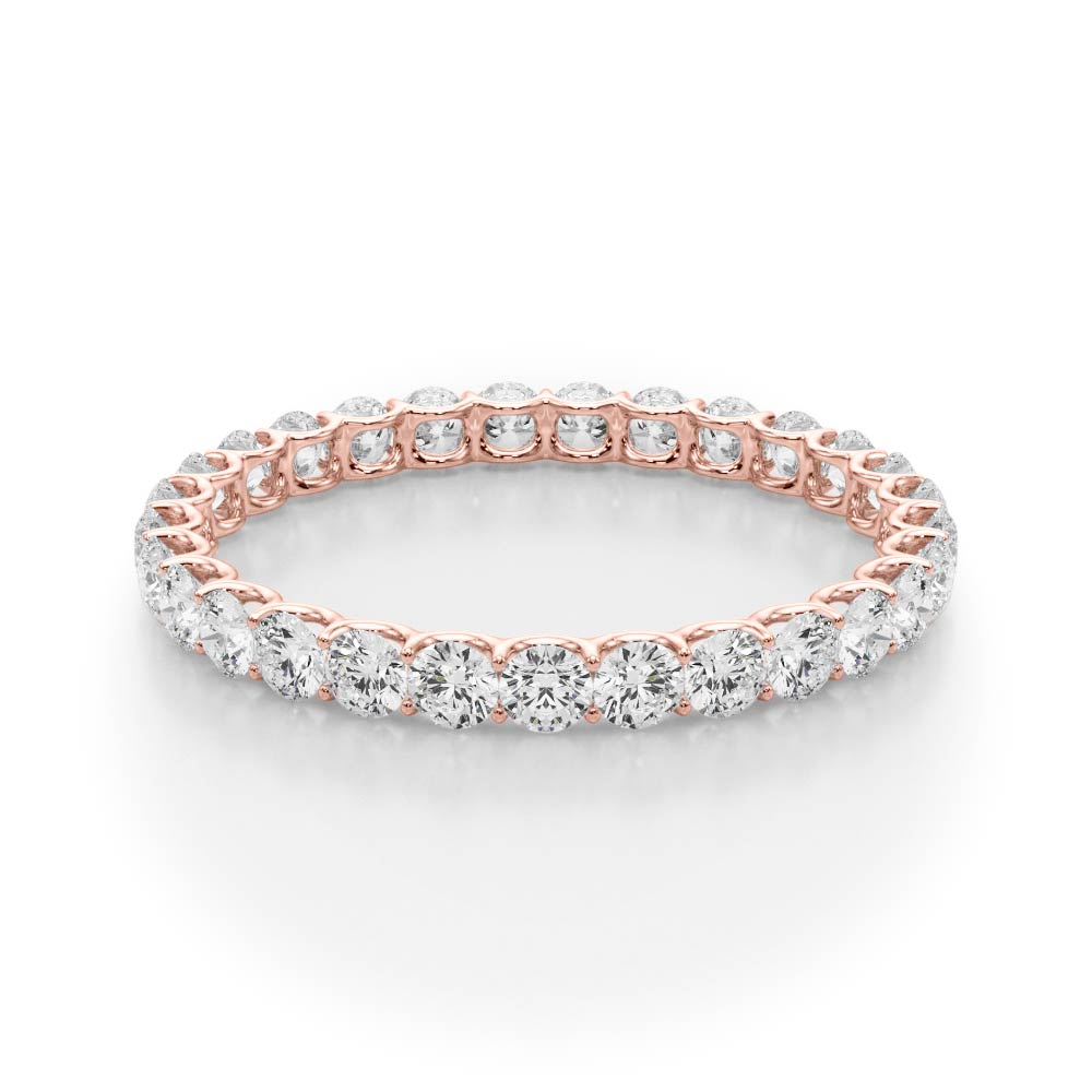 14k gold Eternal Elegance Band with lab-grown diamonds in a slim, versatile design for stacking or solo wear.
