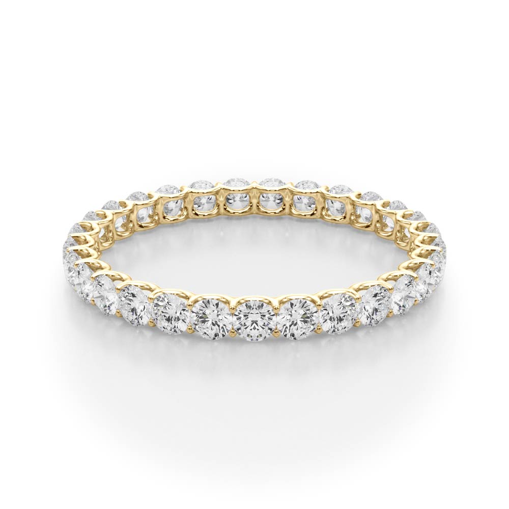 14k gold Eternal Elegance Band with lab-grown diamonds in a slim, versatile design for stacking or solo wear.