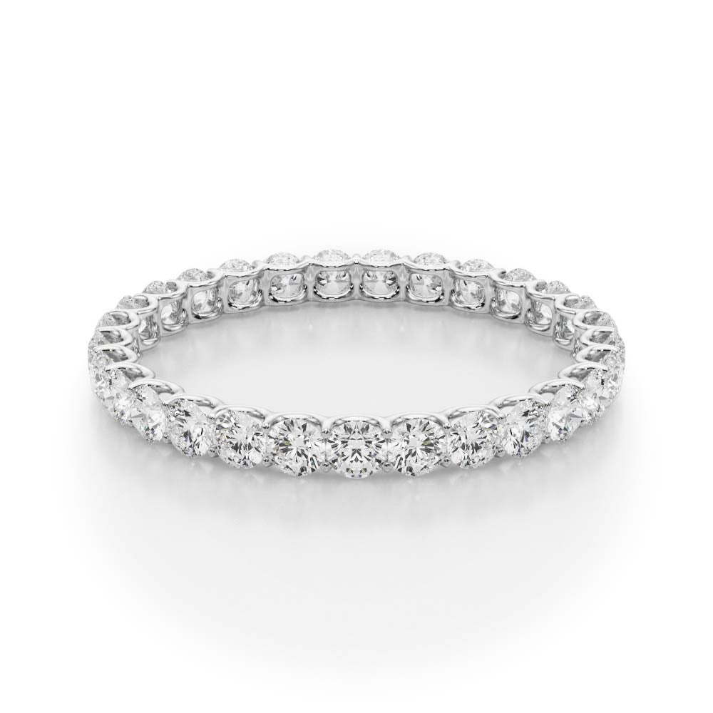 14k gold Eternal Elegance Band with lab-grown diamonds in a slim, versatile design for stacking or solo wear.