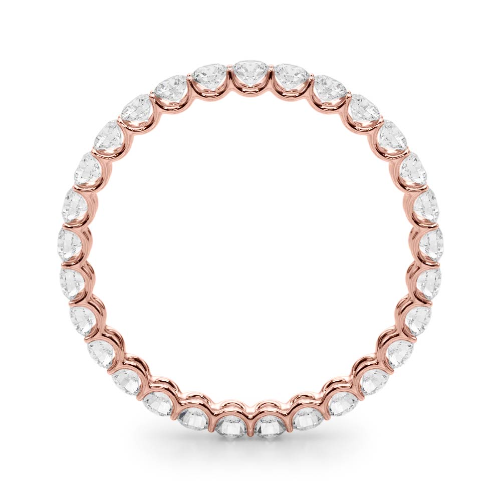 14k gold Eternal Elegance Band with lab-grown diamonds in a slim, versatile design for stacking or solo wear.