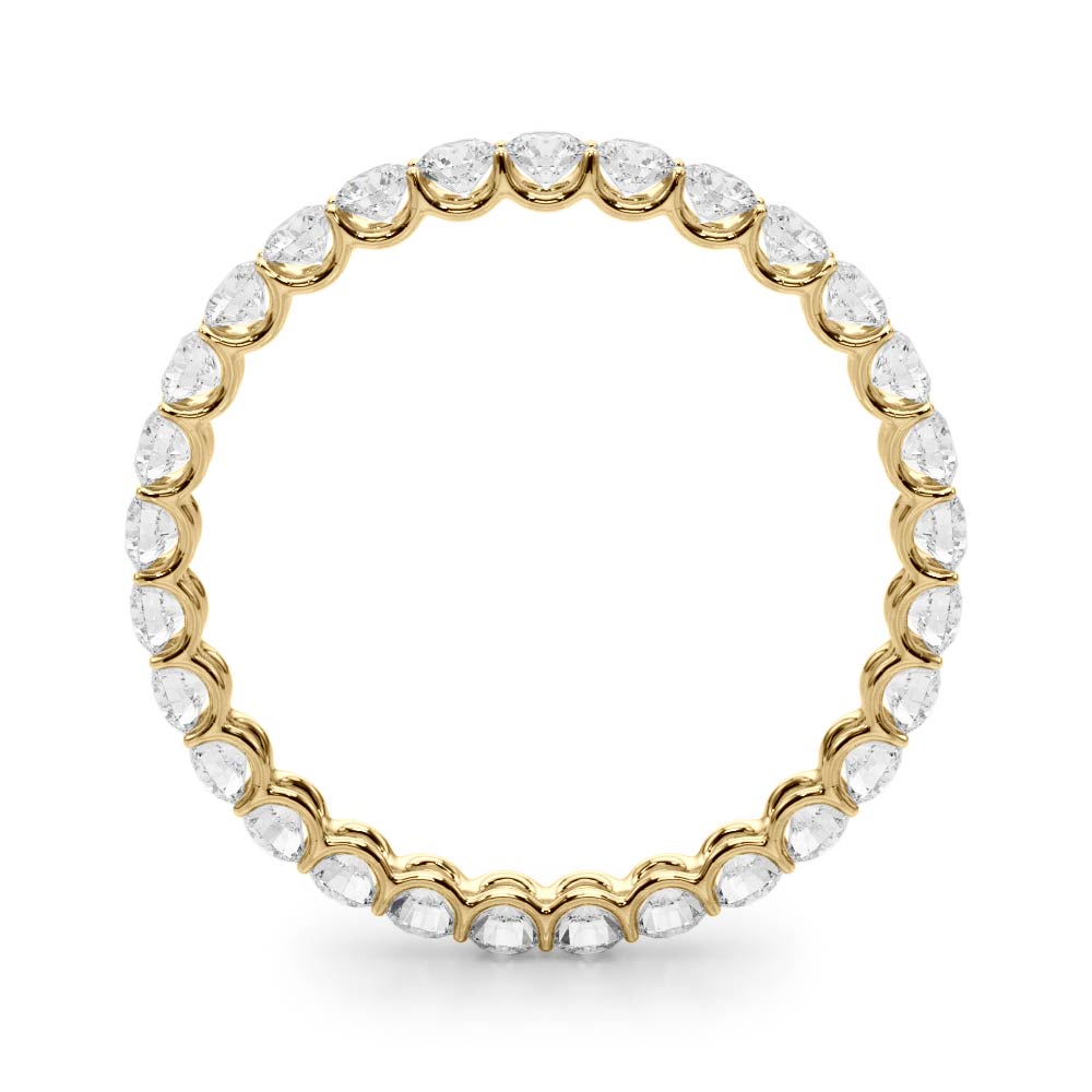 14k gold Eternal Elegance Band with lab-grown diamonds in a slim, versatile design for stacking or solo wear.