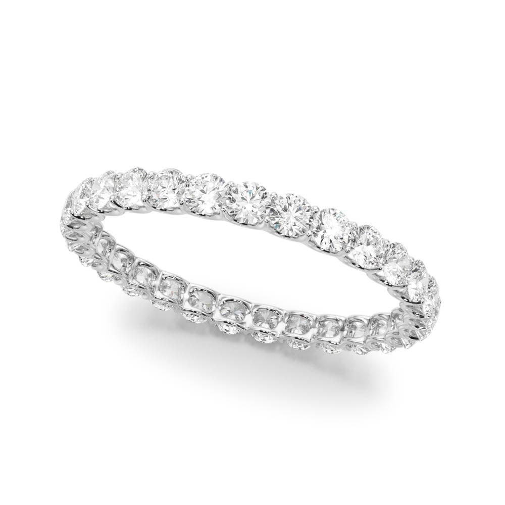 14k gold Eternal Elegance Band with lab-grown diamonds in a slim, versatile design for stacking or solo wear.