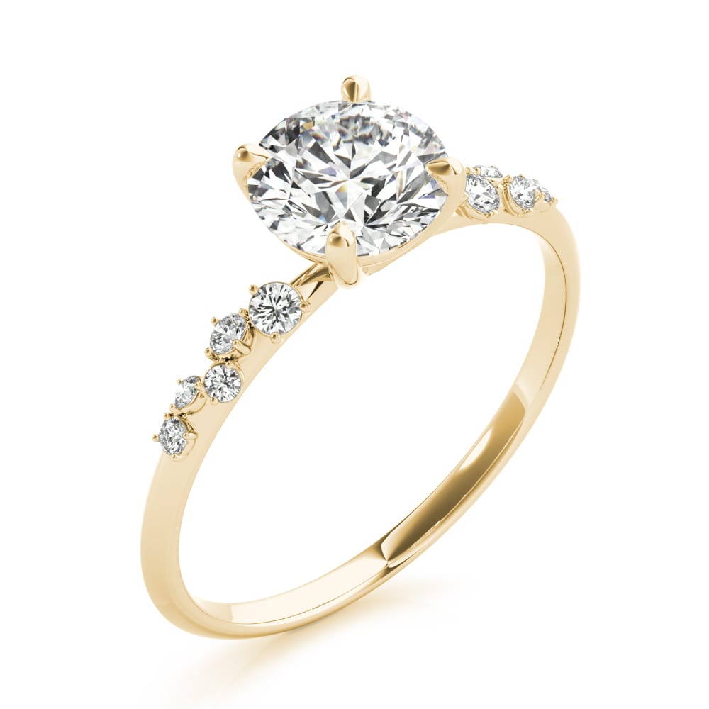 14k gold Celestial Sparkle Ring with a central Lovinity diamond and constellation of smaller diamonds, symbolizing growth and connection.
