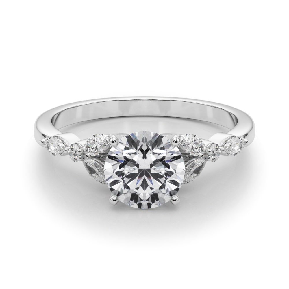 14k white gold Eternal Diamond Tennis Necklace featuring lab-grown Lovinity diamonds in a continuous line.