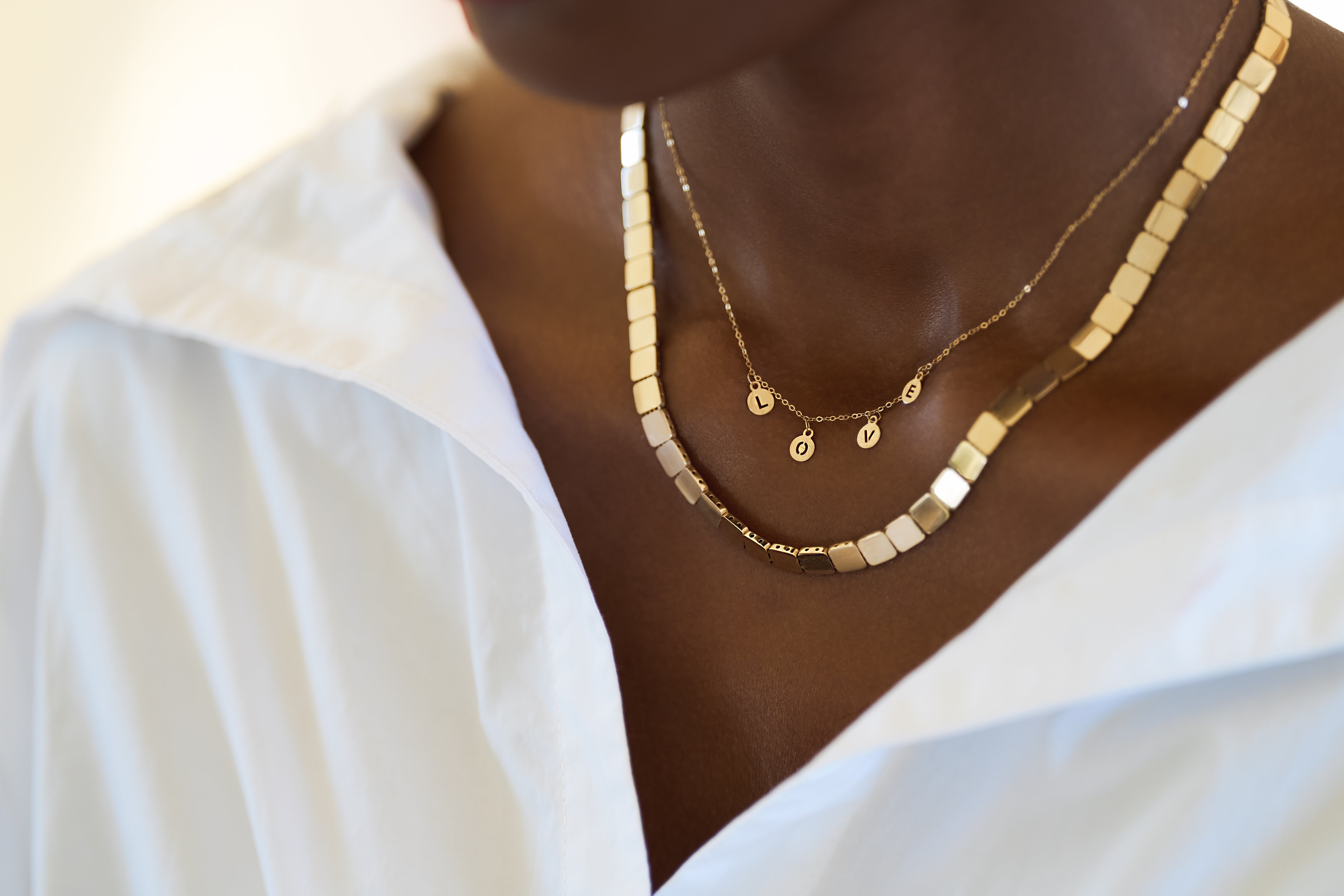 14k gold timeless links necklace with polished links, symbolizing enduring connections and refined sophistication.