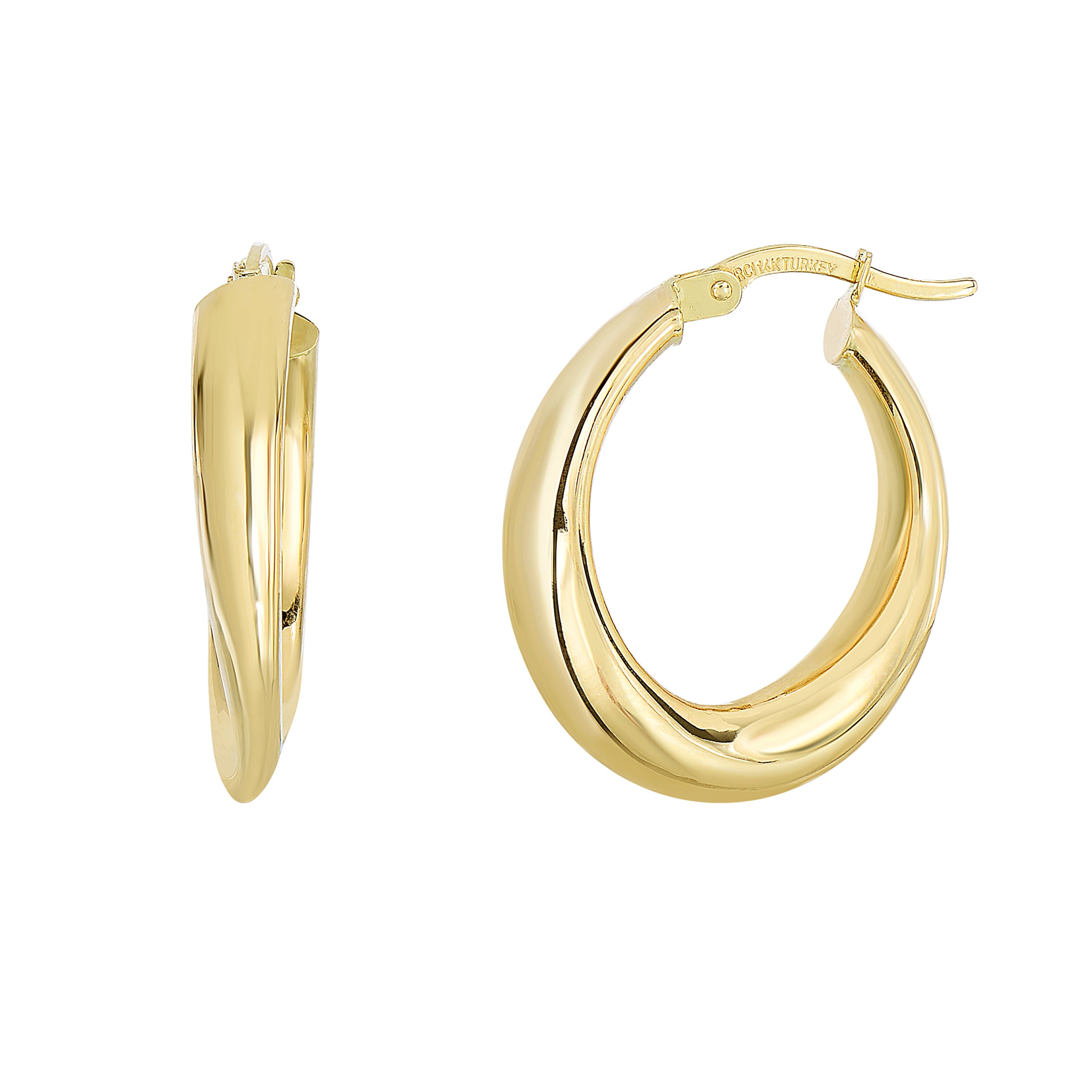 14k gold circular hoop earrings from Lovinity’s Unity Collection, symbolizing continuity and timeless elegance.